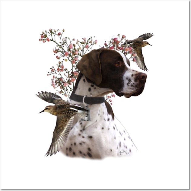 The beautiful pointer in the field Wall Art by German Wirehaired Pointer 